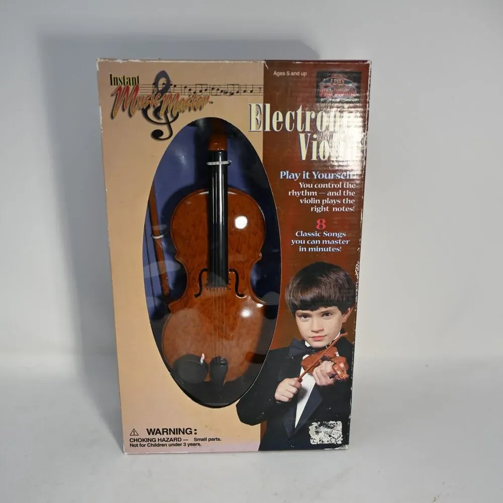 Play Visions Instant Music Master Electronic Violin 8 Songs New Sealed Vintage